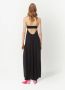 Nina Ricci Maxi-jurk met open rug Zwart - Thumbnail 3