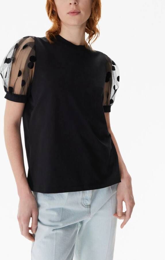 Nina Ricci T-shirt met stippen Zwart