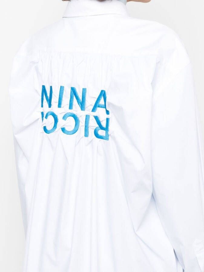Nina Ricci Popeline blouse Wit