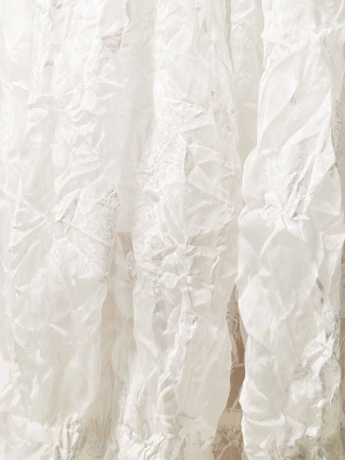 Nina Ricci Rok met gekreukte lagen Wit