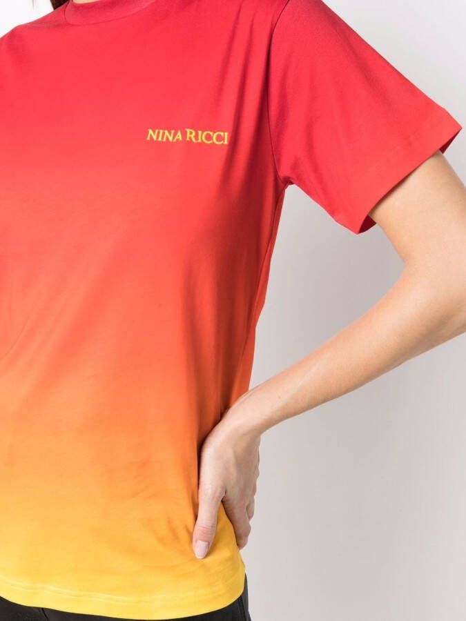 Nina Ricci T-shirt met kleurverloop Rood
