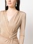NISSA Midi-jurk verfraaid met kristallen Beige - Thumbnail 5