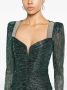 NISSA Lurex midi-jurk met ruches Groen - Thumbnail 5