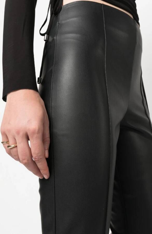 NISSA Legging met leer-effect Zwart