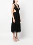 NISSA Midi-jurk verfraaid met kristallen Zwart - Thumbnail 3