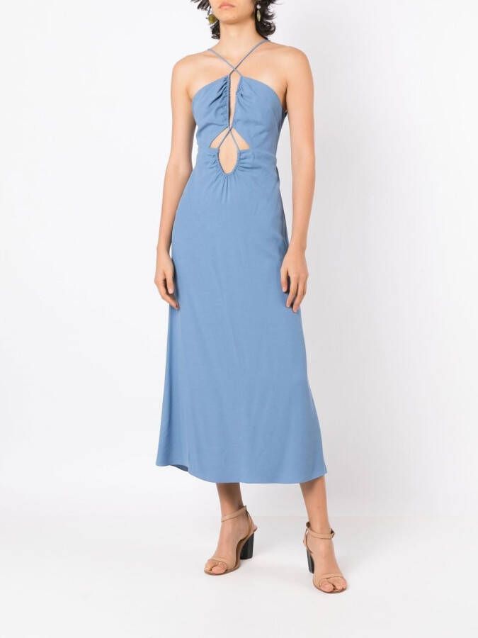 Nk Maxi-jurk met uitgesneden detail Blauw