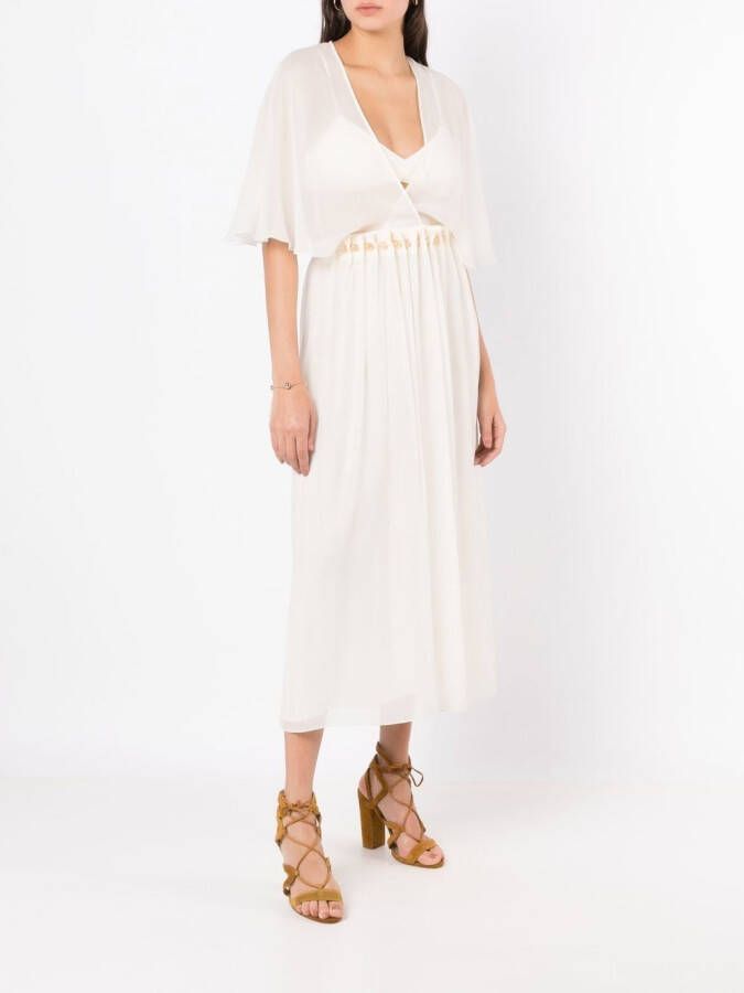 Nk Midi-jurk met kralen detail Wit