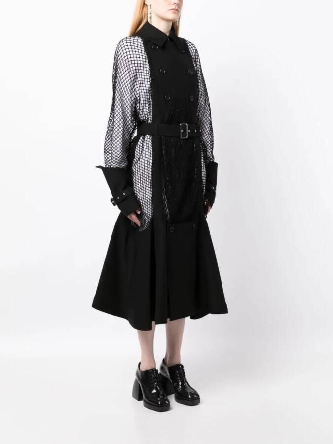 Noir Kei Ninomiya Jas met ceintuur Zwart