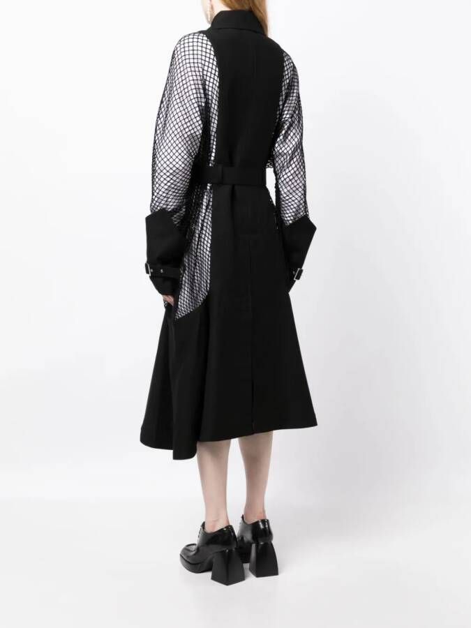 Noir Kei Ninomiya Jas met ceintuur Zwart