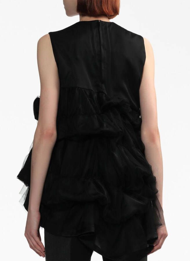 Noir Kei Ninomiya Gesmockte top Zwart