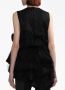 Noir Kei Ninomiya Gesmockte top Zwart - Thumbnail 4