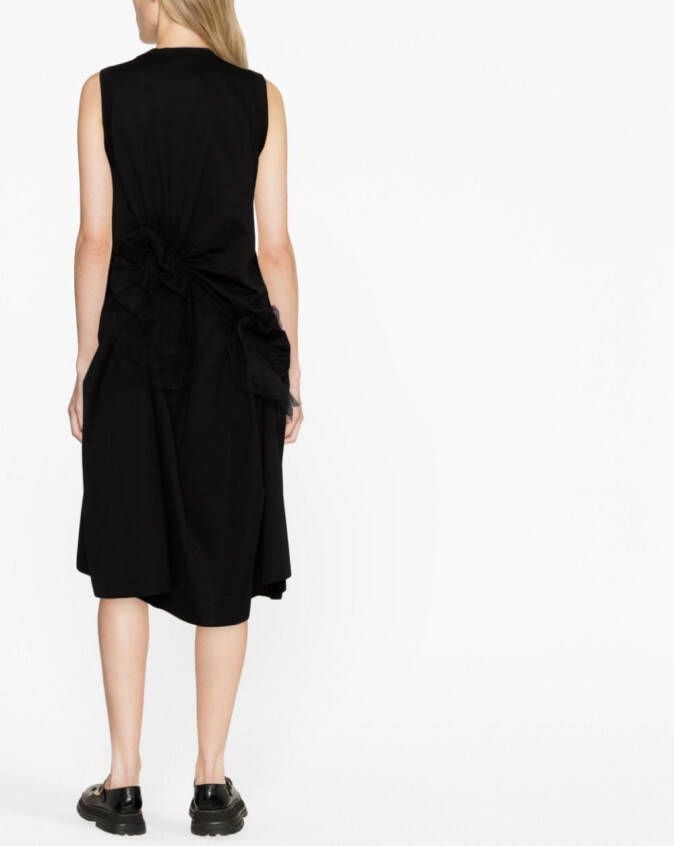 Noir Kei Ninomiya Jurk met ruches Zwart