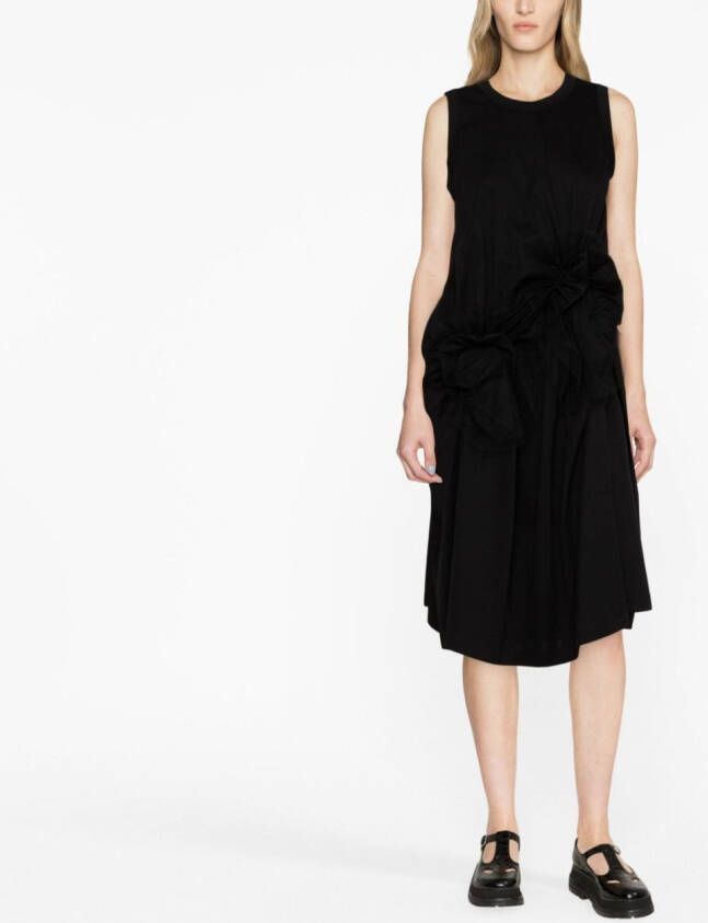 Noir Kei Ninomiya Jurk met ruches Zwart