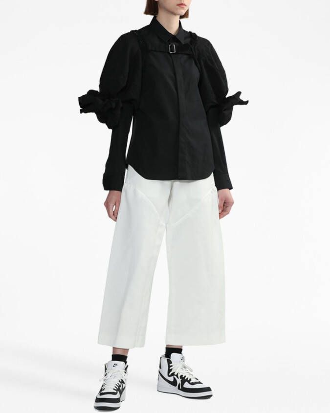 Noir Kei Ninomiya Katoenen blouse Zwart