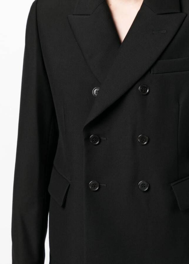 Noir Kei Ninomiya Blazer met dubbele rij knopen Zwart
