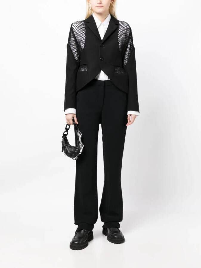 Noir Kei Ninomiya Blazer met enkele rij knopen Zwart