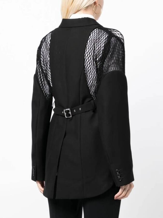 Noir Kei Ninomiya Blazer met enkele rij knopen Zwart