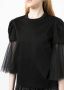 Noir Kei Ninomiya T-shirt met tulen mouwen Zwart - Thumbnail 5
