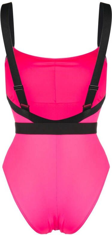 Noire Swimwear Badpak met ceintuur Roze