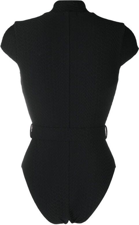 Noire Swimwear Badpak met ceintuur Zwart