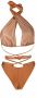 Noire Swimwear Badpak met halternek Beige - Thumbnail 2