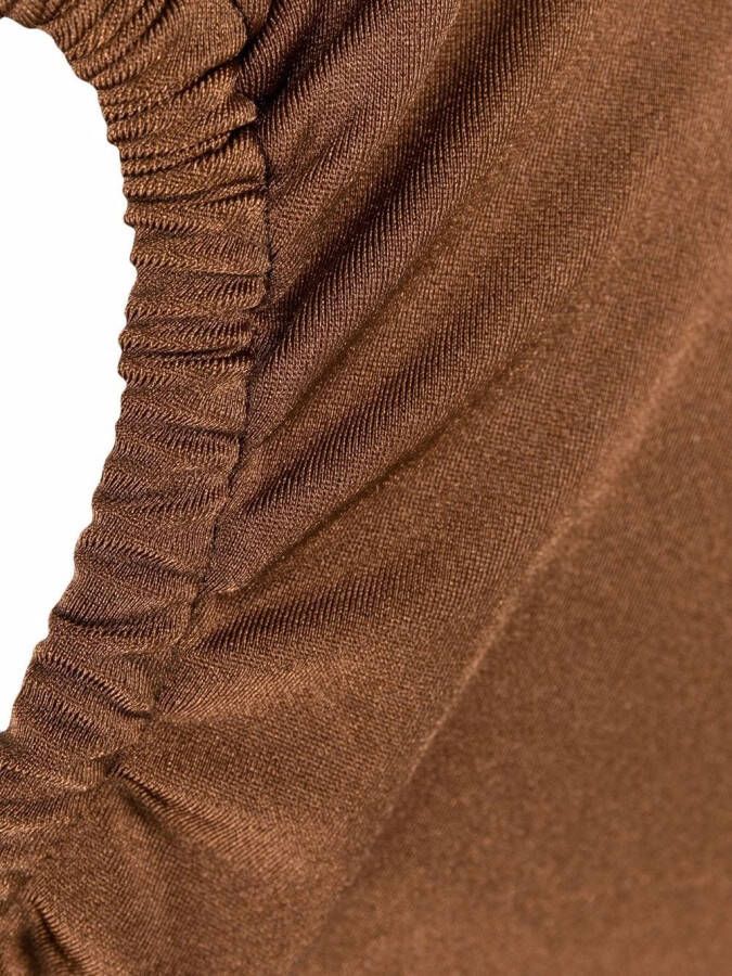 Noire Swimwear Badpak met halternek Bruin