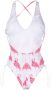 Noire Swimwear Badpak met print Wit - Thumbnail 2