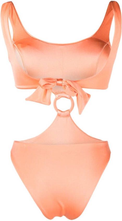 Noire Swimwear Badpak met uitgesneden detail Oranje