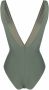 Noire Swimwear Badpak met V-hals Groen - Thumbnail 2