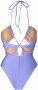 Noire Swimwear Gesmockt badpak Paars - Thumbnail 2