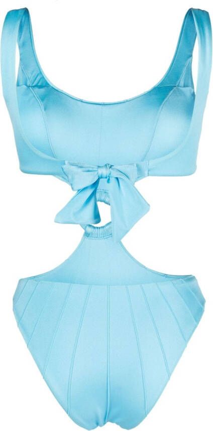 Noire Swimwear Uitgesneden badpak Blauw