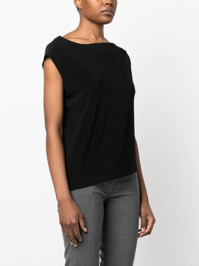 Norma Kamali Asymmetrische top Zwart