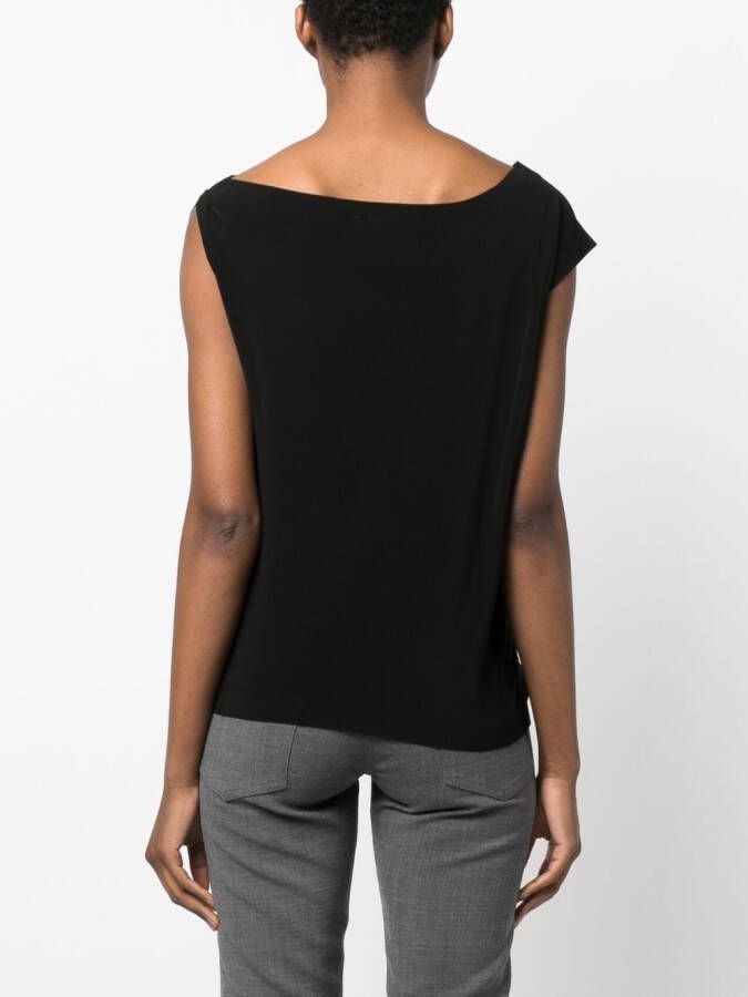 Norma Kamali Asymmetrische top Zwart