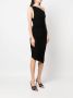 Norma Kamali Asymmetrische midi-jurk Zwart - Thumbnail 3