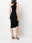 Norma Kamali Asymmetrische midi-jurk Zwart - Thumbnail 4