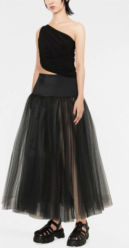 Norma Kamali Asymmetrische top Zwart