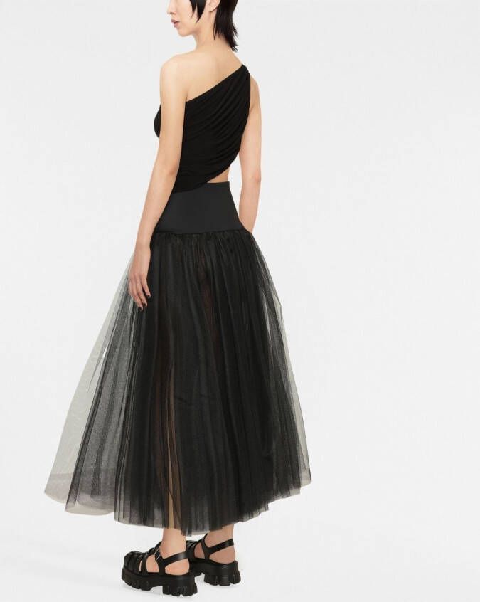 Norma Kamali Asymmetrische top Zwart