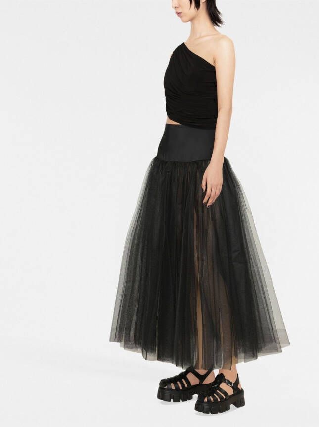 Norma Kamali Asymmetrische top Zwart
