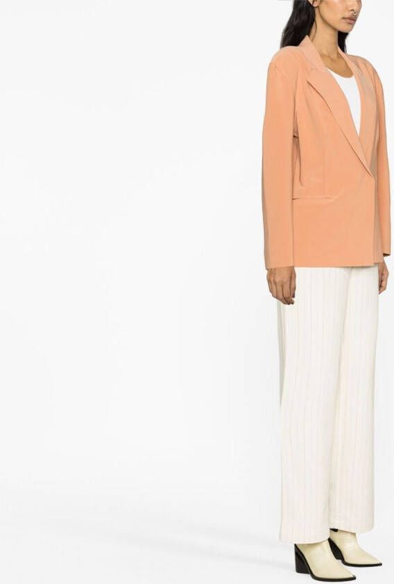 Norma Kamali Blazer met enkele rij knopen Oranje