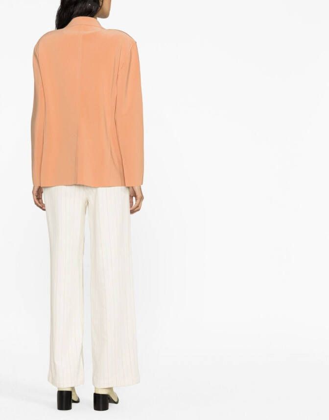 Norma Kamali Blazer met enkele rij knopen Oranje