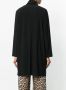 Norma Kamali collared long-line cardigan Zwart - Thumbnail 4