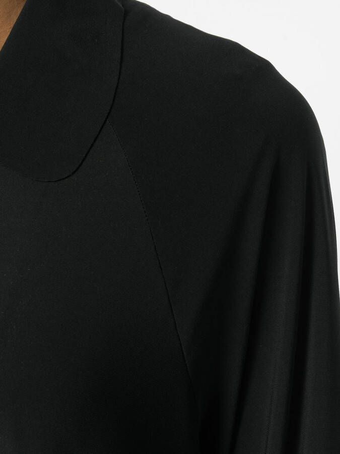 Norma Kamali collared long-line cardigan Zwart