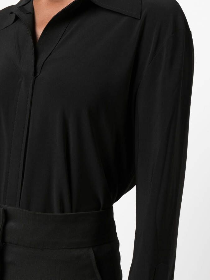 Norma Kamali Effen blouse Zwart