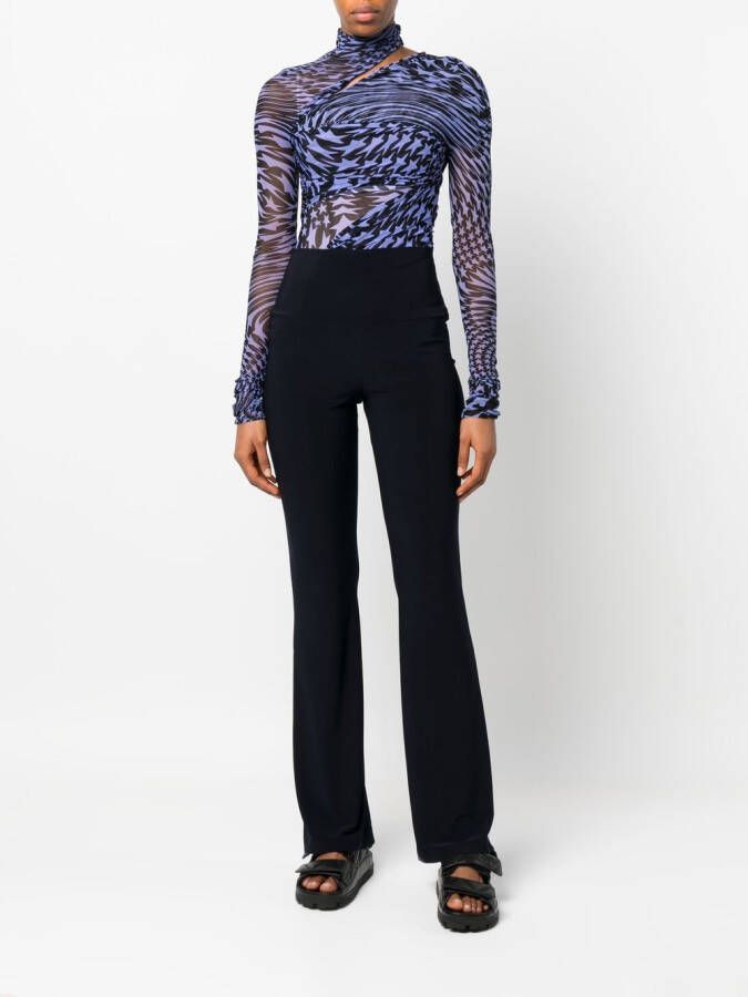 Norma Kamali Flared broek Blauw