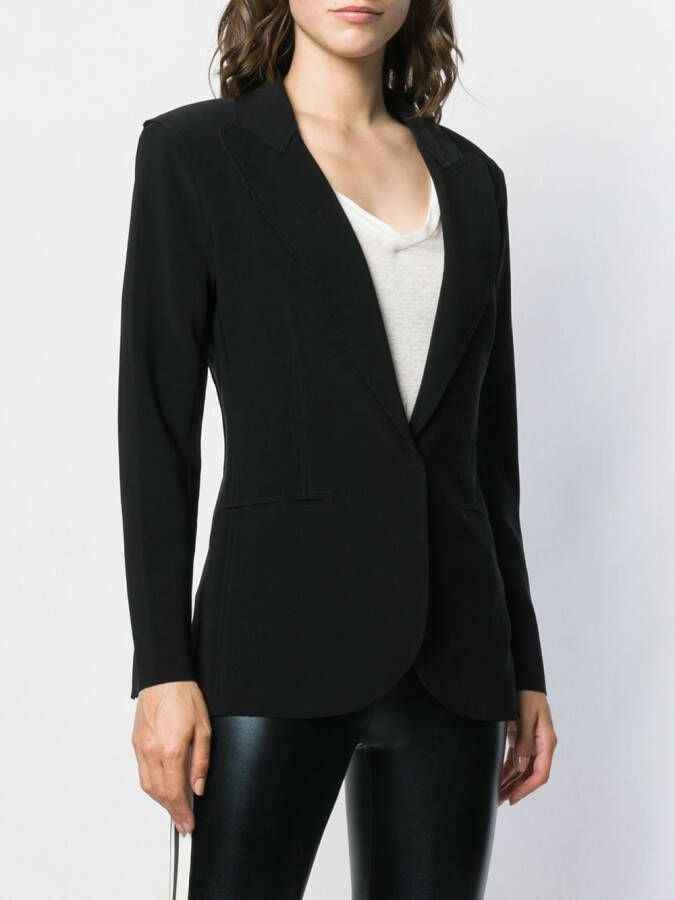 Norma Kamali Getailleerde blazer Zwart