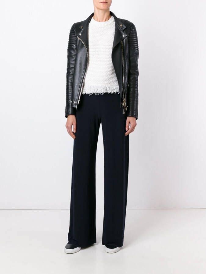 Norma Kamali high waisted palazzo pants Blauw