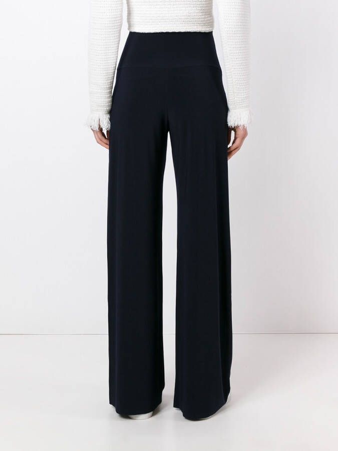 Norma Kamali high waisted palazzo pants Blauw