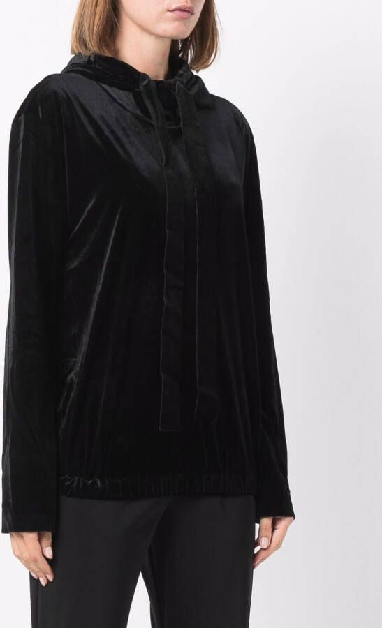Norma Kamali Hoodie met lange mouwen Zwart
