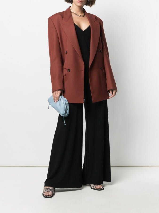 Norma Kamali Jumpsuit met diepe V-hals Zwart