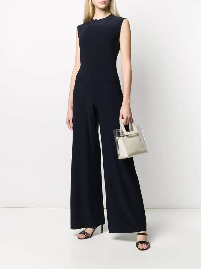 Norma Kamali Jumpsuit met wijde pijpen Blauw